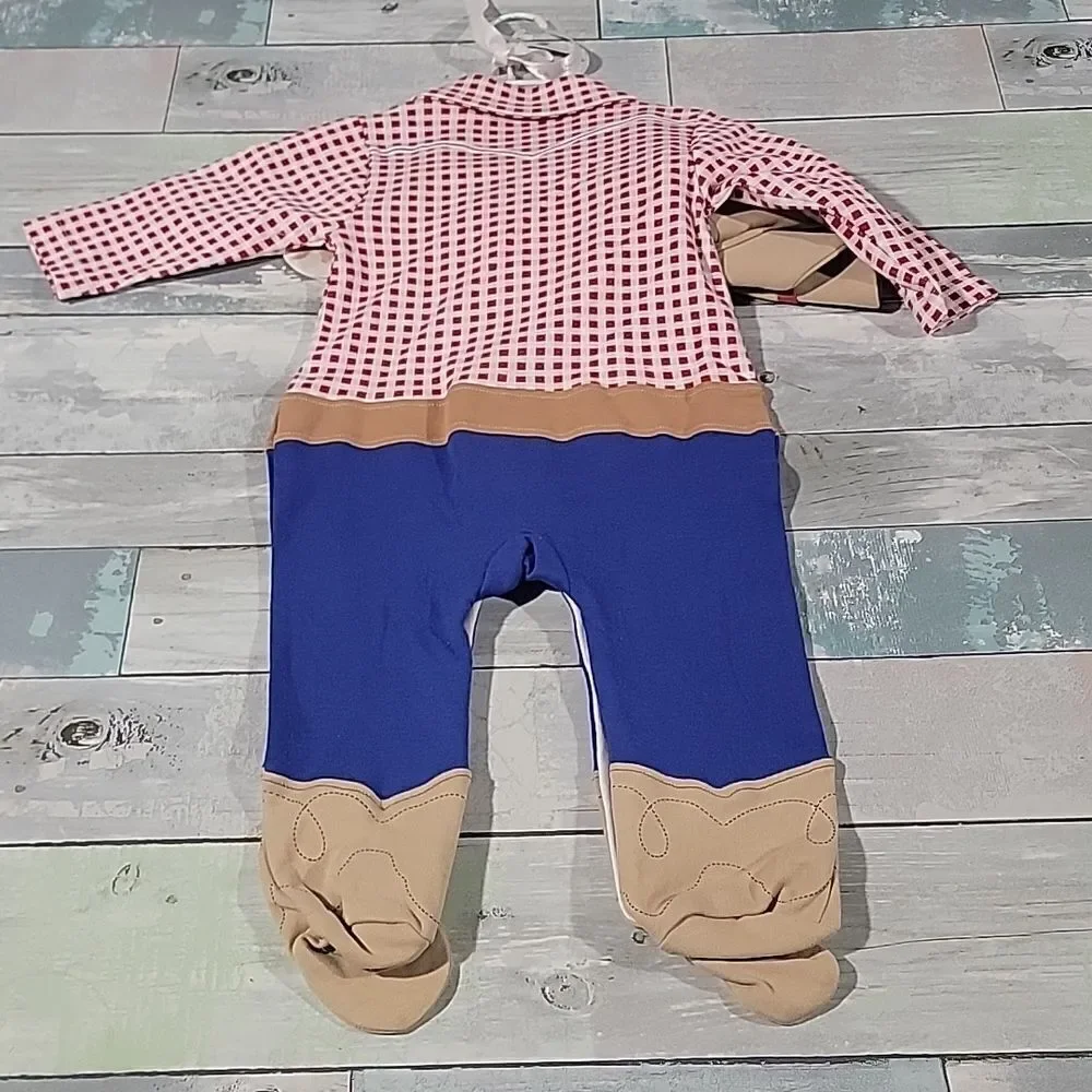BABY Aspen Big Dreamzzz Baby Cowboy Outfit Super Cute Plaid size 0 to 6 Months